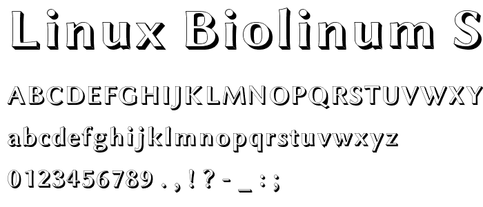 Linux Biolinum Shadow Bold font